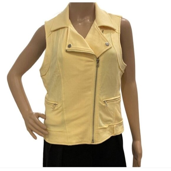 kut from the kloth M Yellow Sleeveless Shirt Top Tank Cotton Blend - Picture 1 of 8
